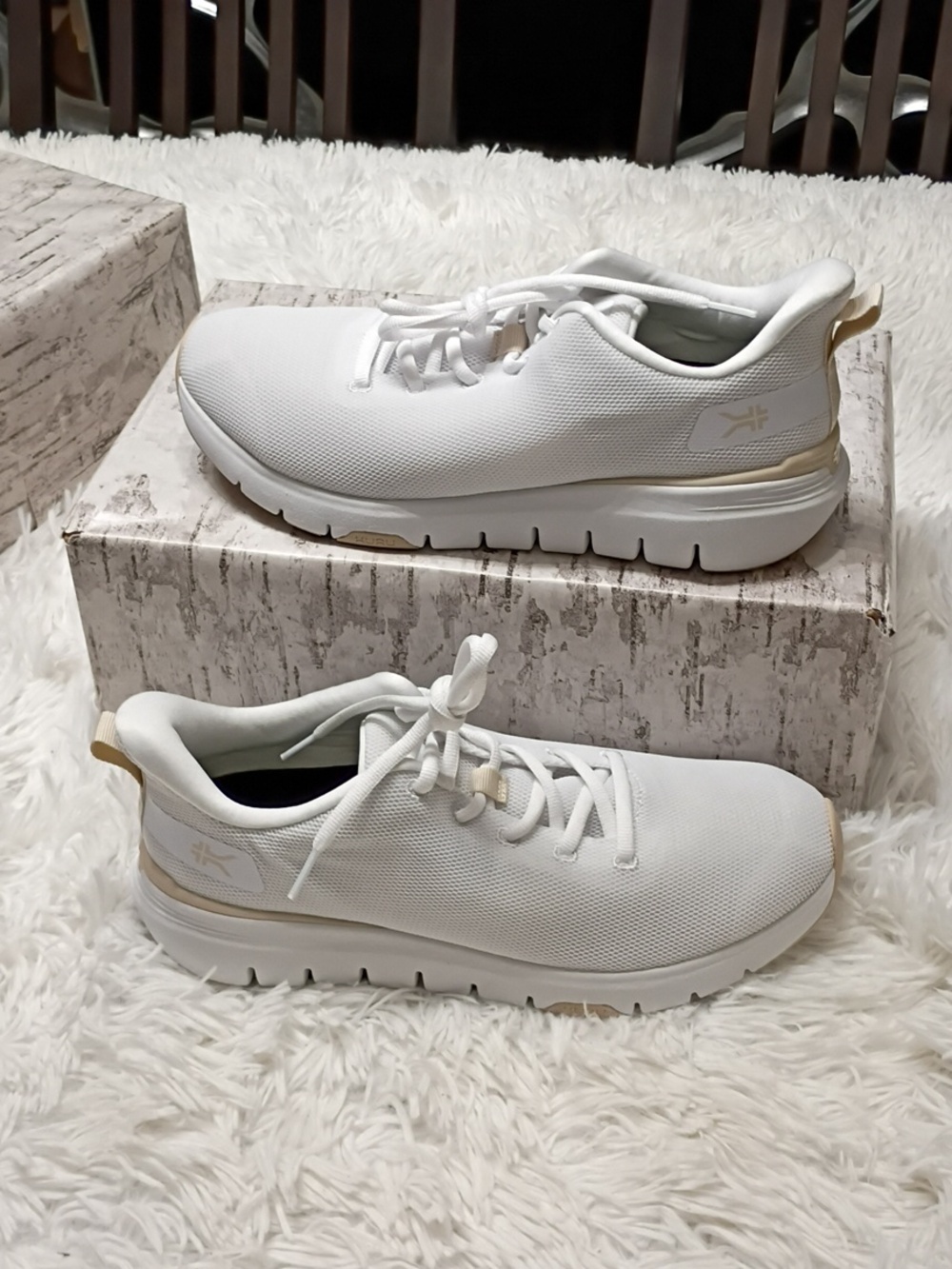 Womens Kuru FLEX Via White Plantar Fascitis Orthopedic Support Walking Work Shoe